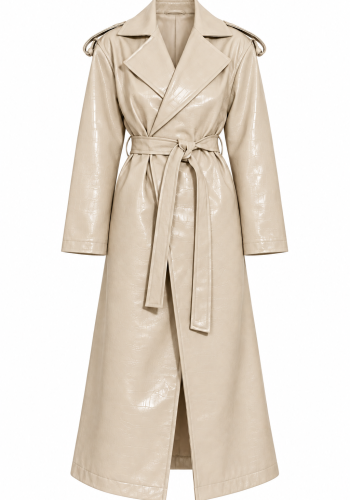 Sophie vanilla eco leather coat 