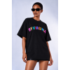 By Virginia black colourful T-shirt 