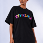 By Virginia black colourful T-shirt 