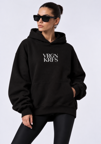 Black Unisex logo hoodie 