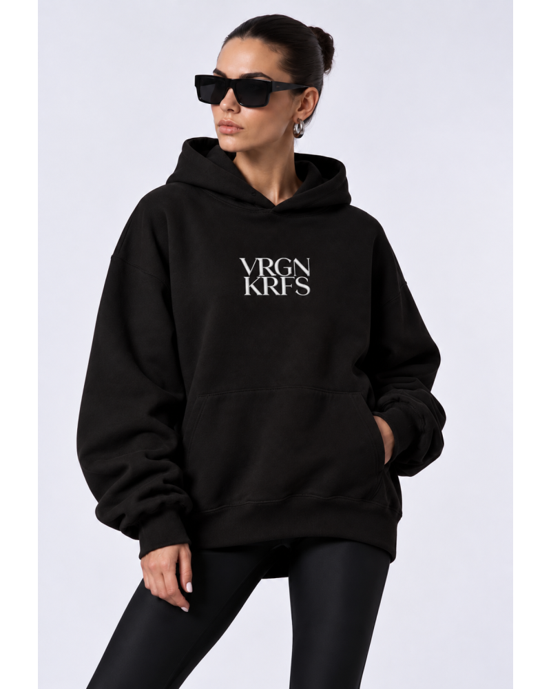 Black Unisex logo hoodie 