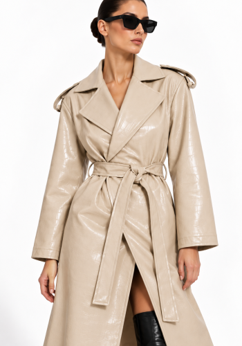 Sophie vanilla eco leather coat 