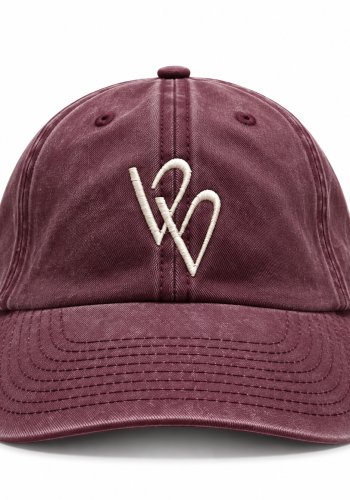 Burgundy jockey hat