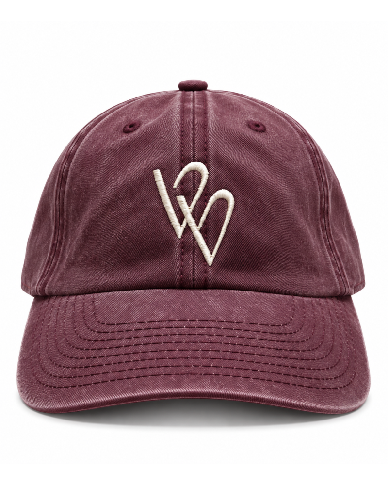 Burgundy jockey hat