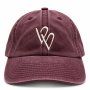 Burgundy jockey hat