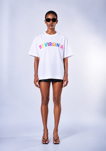 By Virginia colourful white T-shirt 