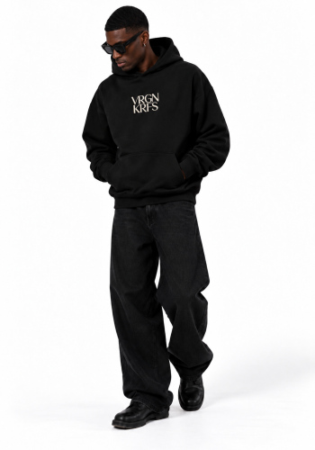 Black Unisex logo hoodie 