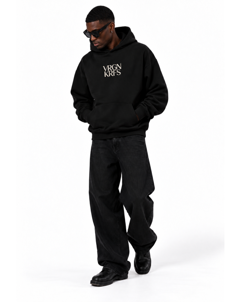 Black Unisex logo hoodie 