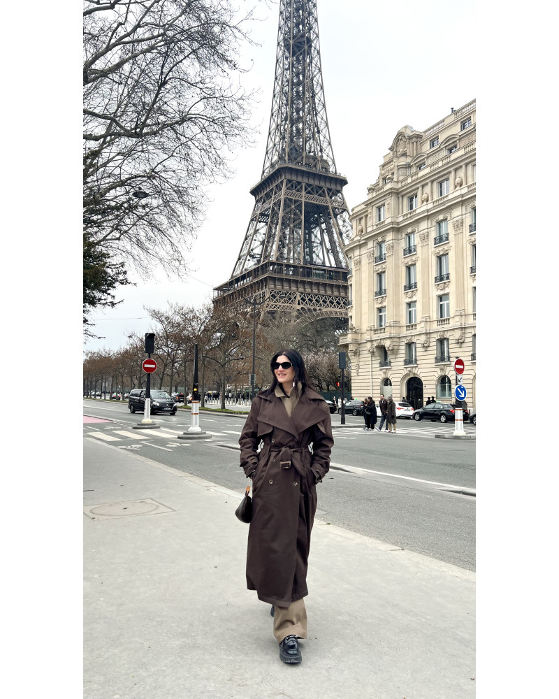 Barbara dark khaki trenchcoat 