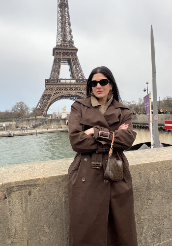 Barbara dark khaki trenchcoat 