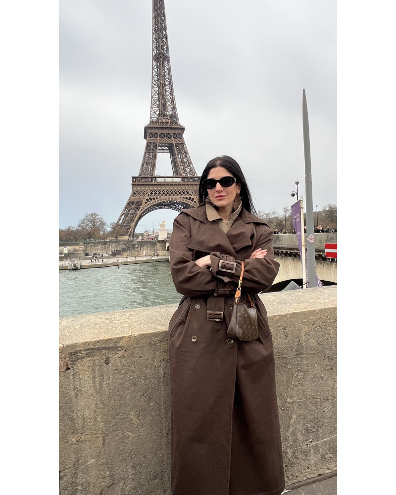 Barbara dark khaki trenchcoat 