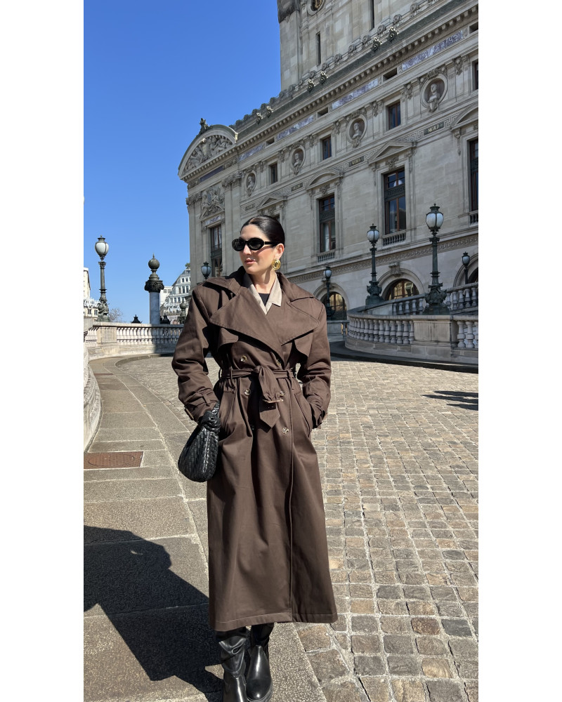 Barbara dark khaki trenchcoat 