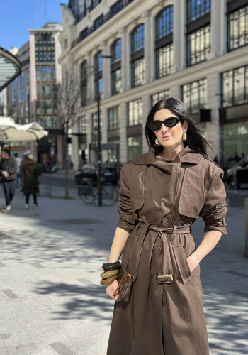Barbara dark khaki trenchcoat 