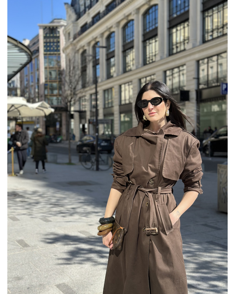 Barbara dark khaki trenchcoat 