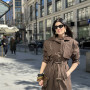 Barbara dark khaki trenchcoat 