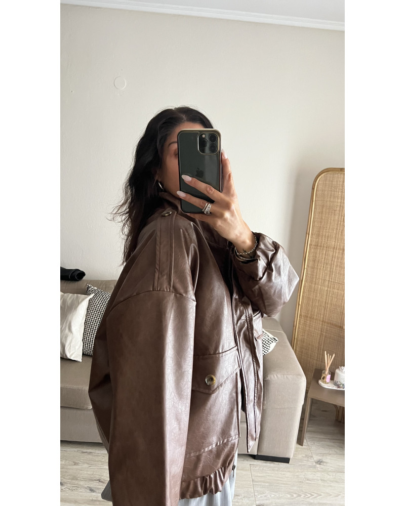Nicole brown bomber jacket 