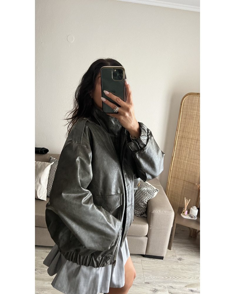 Nicole khaki bomber jacket 