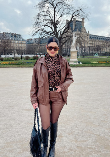 Nicole brown bomber jacket 