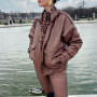Nicole brown bomber jacket 