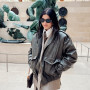 Nicole khaki bomber jacket 