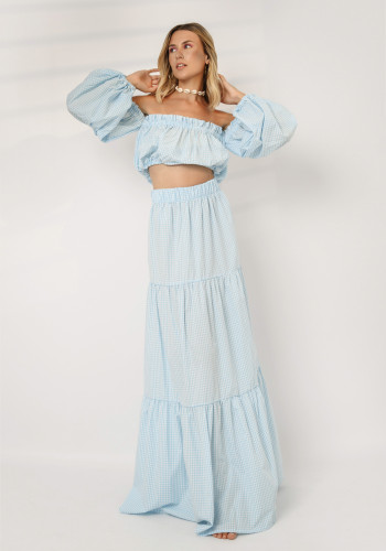 Candy Vichy baby blue skirt 