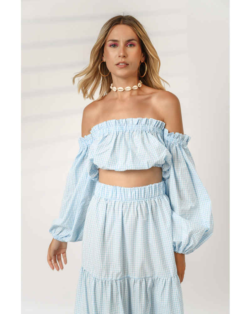 Candy Vichy baby blue skirt 