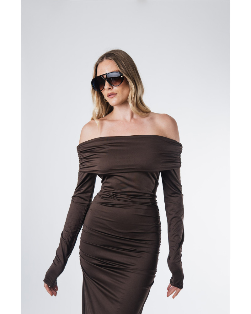 Melanie brown dress 