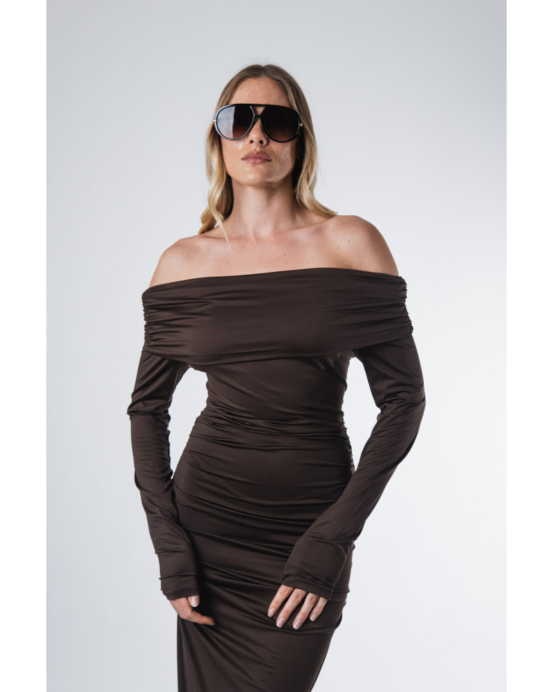 Melanie brown dress 