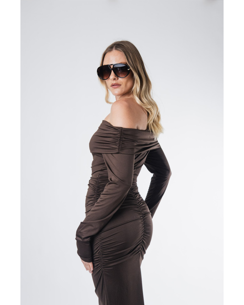 Melanie brown dress 