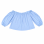 Bardot baby blue top 