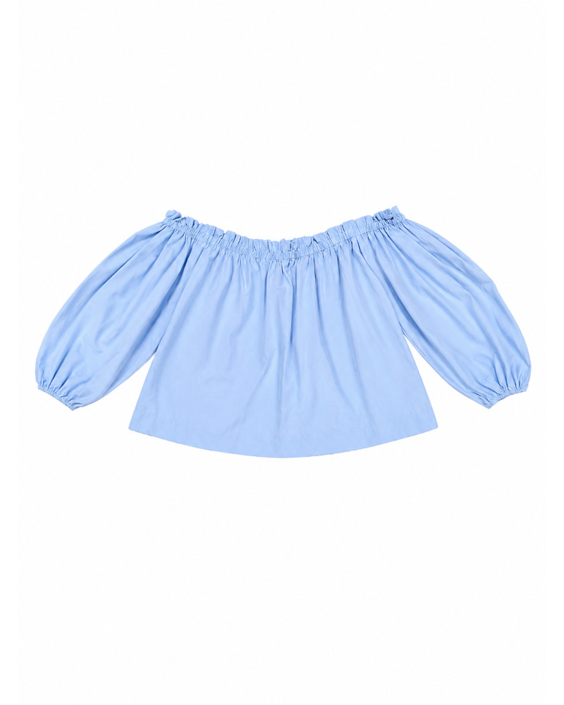 Bardot baby blue top 