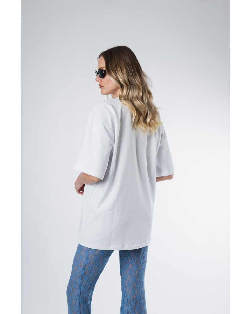 By Virginia Unisex white T-shirt 