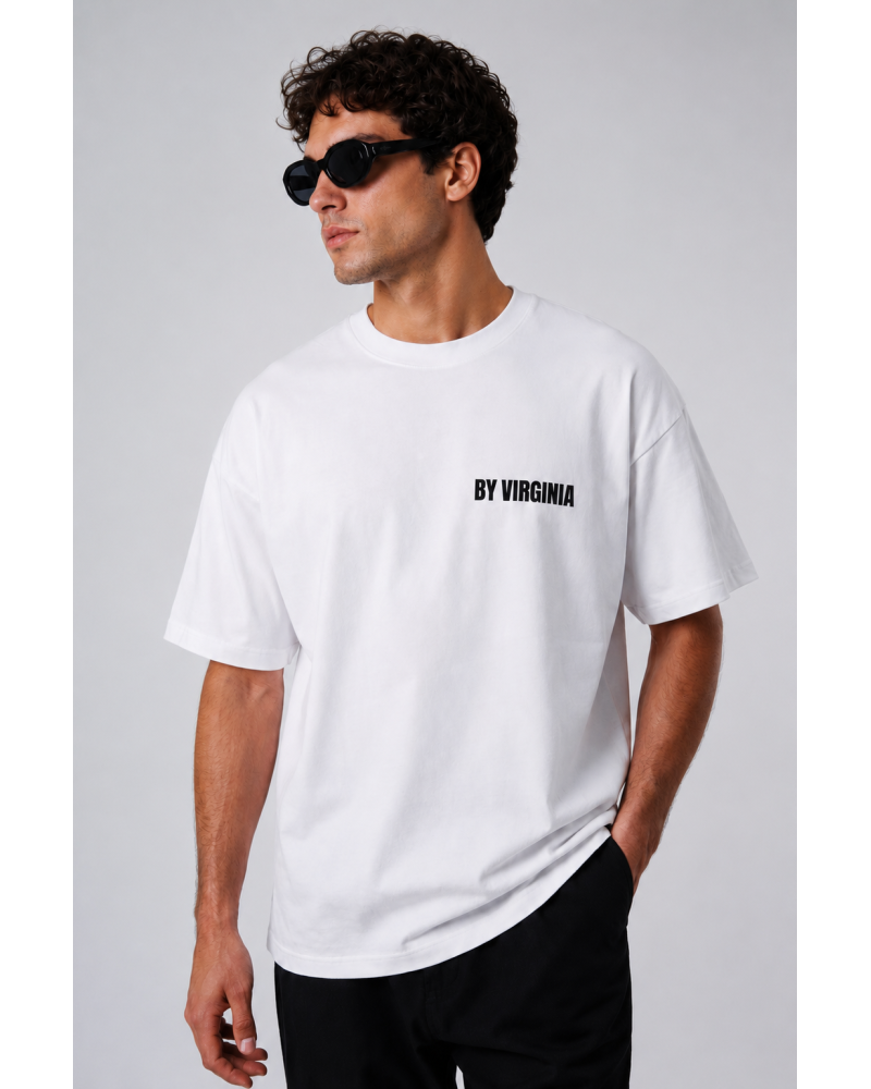 By Virginia Unisex white T-shirt 