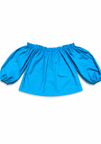 Bardot turquoise top 