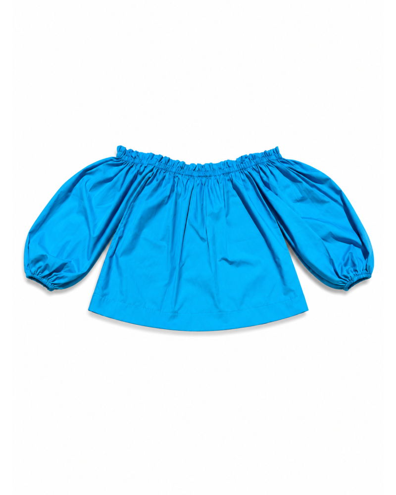Bardot turquoise top 