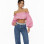 Pink Bardot crop top 
