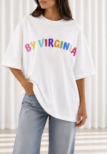 By Virginia colourful white T-shirt 
