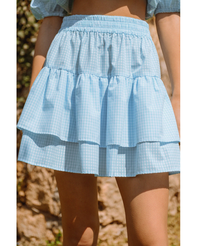 Bardot Vichy baby blue skirt 