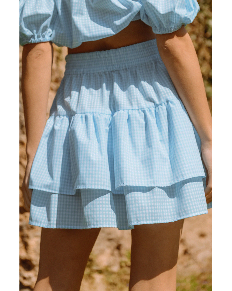 Bardot Vichy baby blue skirt 
