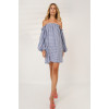 Bardot blue vichy dress 
