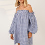 Bardot blue vichy dress 