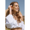 Bardot white crop top 