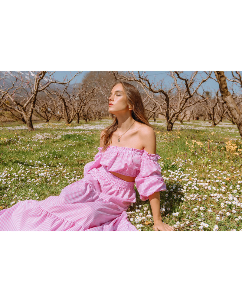 Candy Vichy pink skirt 