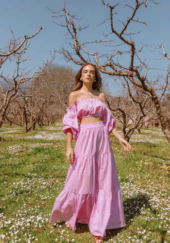 Candy Vichy pink skirt 