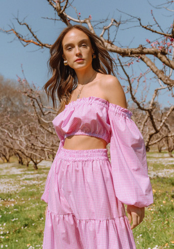 Candy Vichy pink skirt 