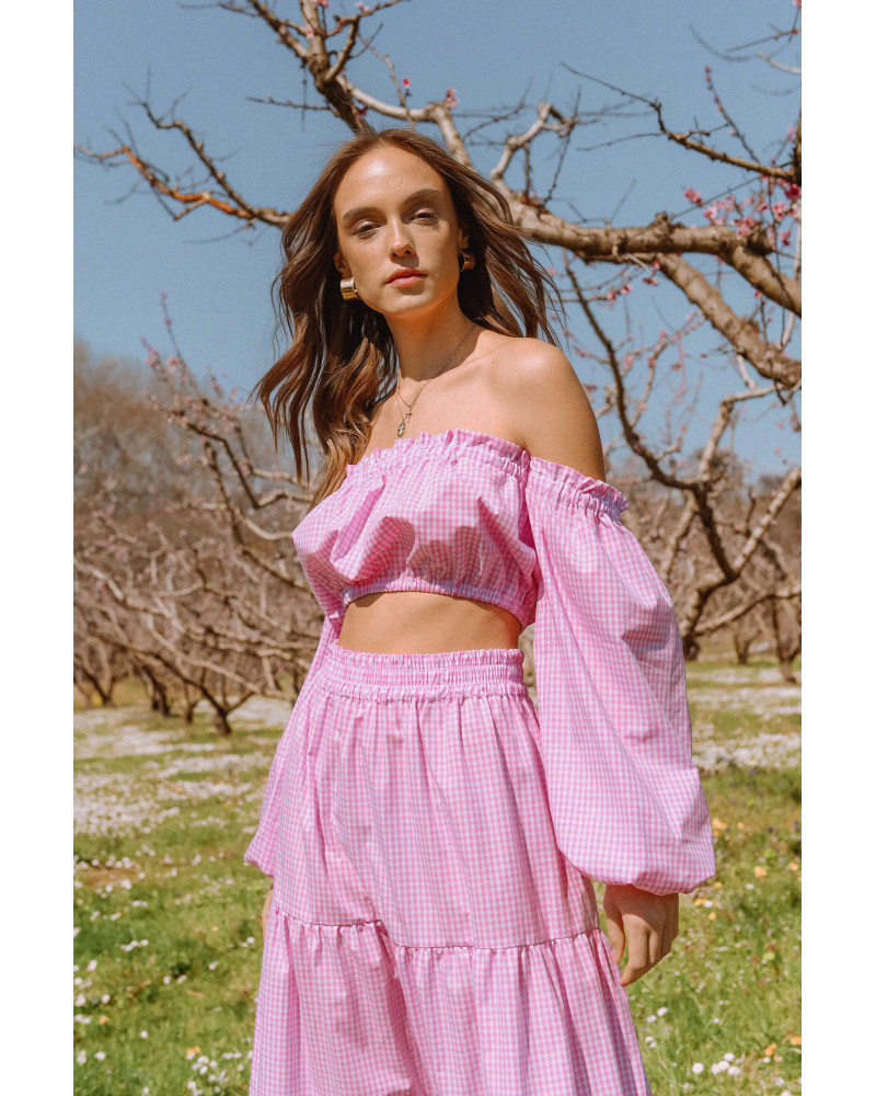 Candy Vichy pink skirt 