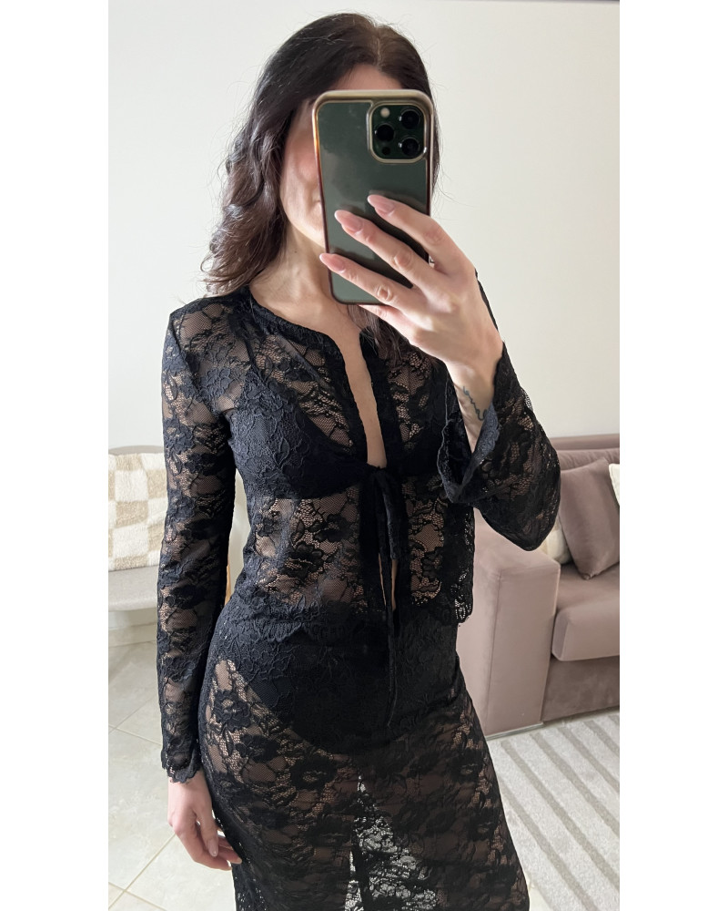 Dolce black lace top 