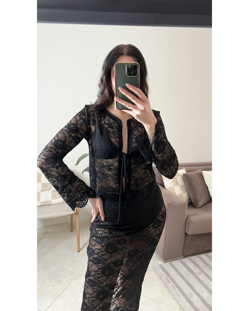 Dolce black lace top 
