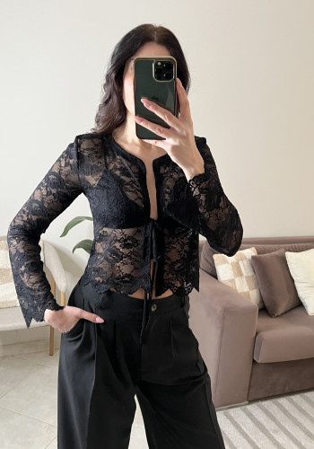 Dolce black lace top 
