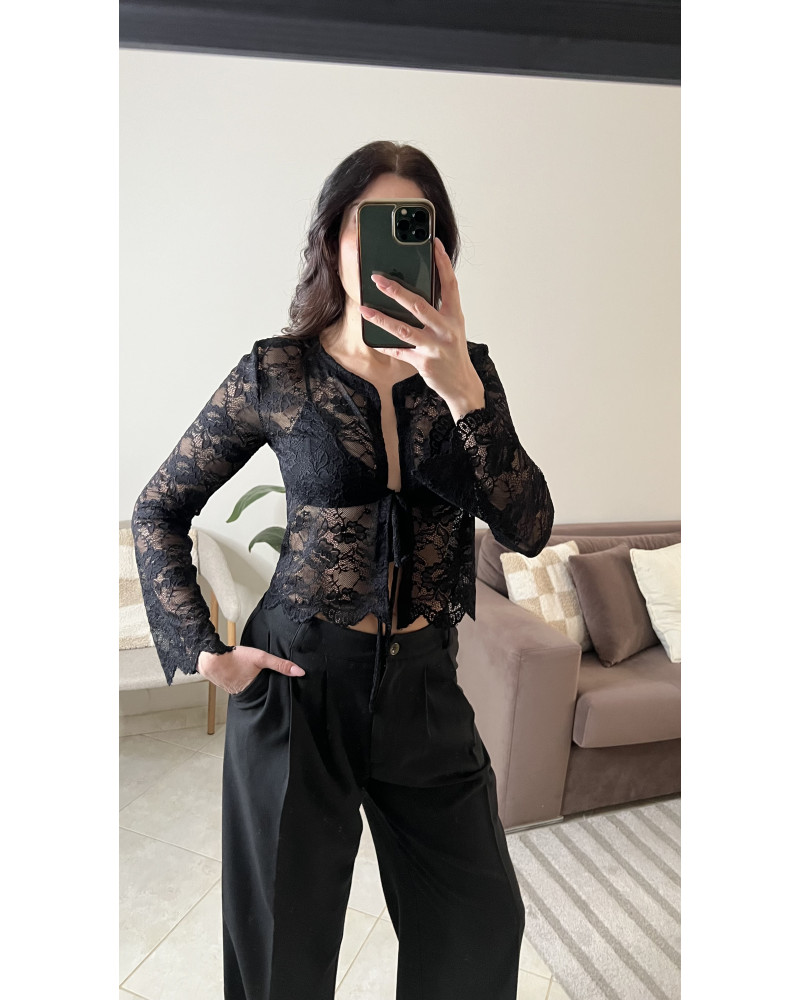 Dolce black lace top 